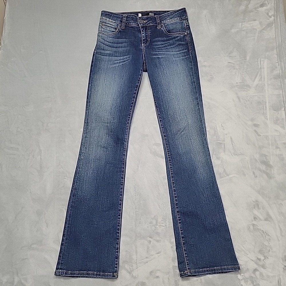 Kut From The Kloth Jeans Womens 4 Blue Natalie High Rise Bootcut Stretch Denim